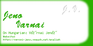 jeno varnai business card